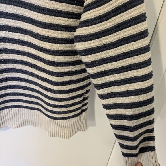 🤍 MSRP $98 Madewell Greensboro Beige Stripe Button-Back Sweater – Size Small 🤎 - Picture 11 of 11